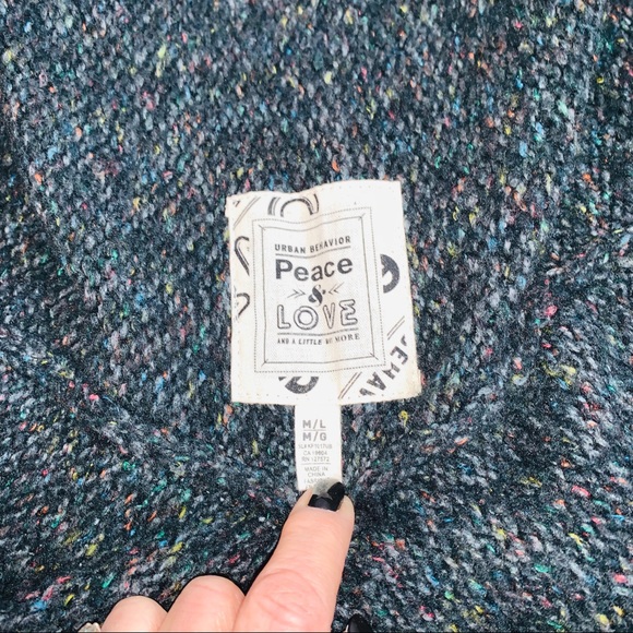 Urban Behaviour Grey Open Front Sweater - Picture 7 of 8